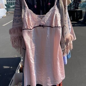 Morgan Taylor Pink Satin Slip Dress